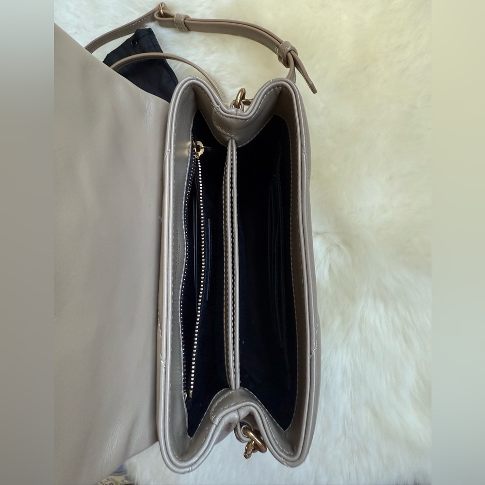 Saint Laurent Taupe Quilted Crossbody Bag - Picture 6 of 16